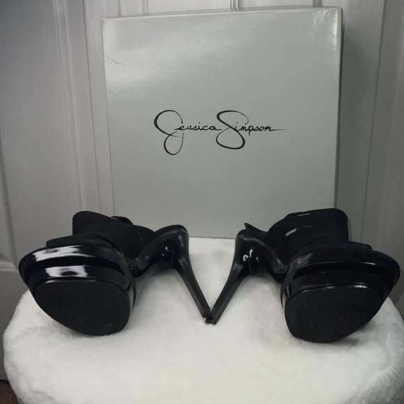 JS-CAT BY JESSICA SIMPSON BLACK KIDSUEDE 7.5M - Picture 7 of 8